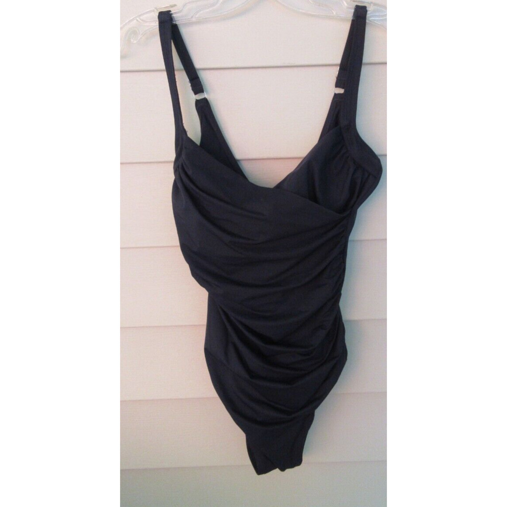NEW DELIMIRA NAVY ONE PIECE BATHING SUIT UNDERWIRE - WOMEN'S SIZE 4-6 S EU38 NWT